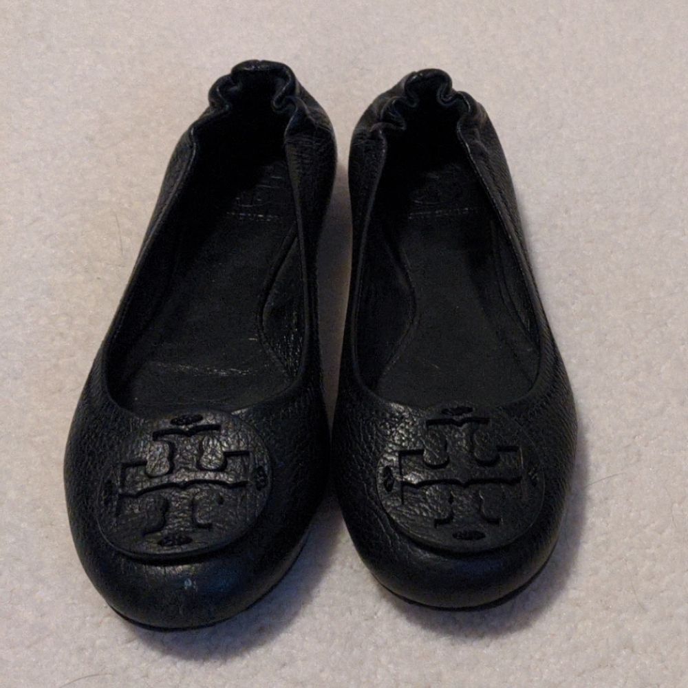 Black Tory Burch leather flats